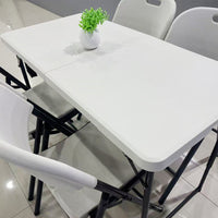 Portable Folding Plastic Table for Outdoor Market Stalls and Home Use, Adjustable Height