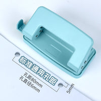 Morandi Color Metal Single/Double Hole Punch for Loose-Leaf Binders and Document Binding
