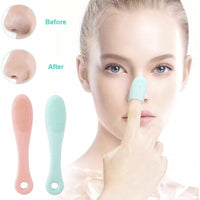 Silicone Facial Nose Cleansing Brush for Blackhead and Pimple Removal, Manual Pore Cleaner and Massager