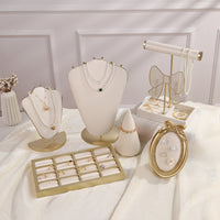 Velvet Jewelry Display Stand for Necklaces, Earrings, Bracelets, and Rings