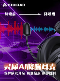 VS60 Wired Gaming Headset with Noise-Cancelling Microphone and Headphone Stand