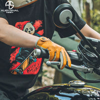 Alien Snail V5 Motorcycle Gloves Sheepskin Touchscreen Anti-slip Wear-resistant for Men Women Spring Autumn