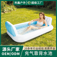Inflatable Kids Paddling Pool with Fishing Game for Babies and Toddlers, Outdoor Water Play Center
