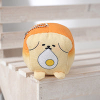 Cute Cartoon Toast Bread Dog Plush Keychain for Bags