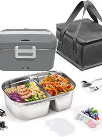 1800ml Large Capacity Portable Electric Lunch Box for Car & Home, Self-Heating, No Water Injection Needed