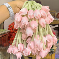 Korean Style Tulip Bud Flower Accessories for Curtains, DIY Mother's Day Cake Decorations, and Craft Embellishments
