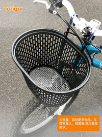 Bicycle Front Basket with Lid for Mountain Bikes and Scooters, Large Capacity Storage Basket