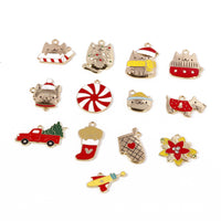 Christmas Dog Zinc Alloy Pendant Necklace Keychain for DIY Crafts