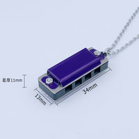 Mini 4-Hole 8-Tone Harmonica Necklace for Kids, Beginner Musical Toy & Pendant