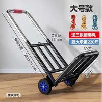 Foldable Portable Hand Truck Shopping Cart with Heavy-Duty Wheels