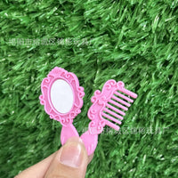 Miniature Dollhouse Comb and Mirror Set for Dolls