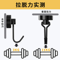 Rotating Magnetic Hooks for Doors & Refrigerators - Punch-Free Storage Solution