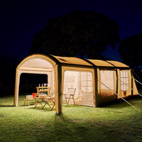 Inflatable Tunnel Tent for 6-8 People, Quick Setup, Rainproof Family Camping Tent