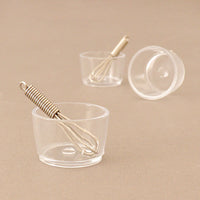 Dollhouse Miniature Kitchen Utensils Set - Whisk, Bowl, Cup for DIY Scene Decor