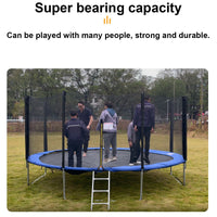 Outdoor and Indoor Trampoline for Kids and Adults with Safety Enclosure Net - Large Round Recreational Bouncer