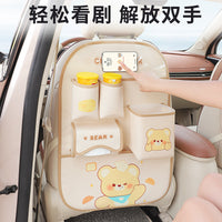 Car Backseat Organizer with Trash Can and Kick Mat, Large Capacity Multi-functional Storage Bag for Rear Seat