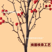 Artificial Red Berry Branch for Christmas & New Year Decor