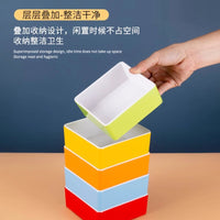 Melamine Stackable Square Serving Tray for Hot Pot Ingredients and Fruit
