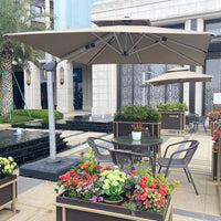 Outdoor Patio Umbrella with Aluminum Pole, Large Garden Sunshade for Commercial and Residential Use