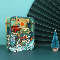 Chinese Style DIY 3D Puzzle Dragon Boat Paper Sculpture Ornament for Kids