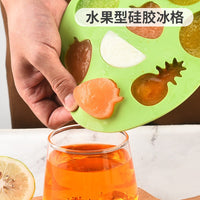 2025 Creative Fruit-Shaped Ice Cube Mold with Lid - Silicone DIY Food Container for Home Use