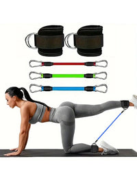 Ankle Straps for Cable Machine Workouts, Glute and Leg Training Cuffs with Resistance Bands