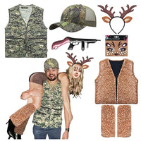 Women's Christmas Reindeer Costume Set with Antlers and Vest for Halloween Cosplay