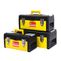 Portable Plastic and Iron Tool Box for Car and Home Storage, Multi-functional Organizer