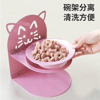 Elevated Stainless Steel Pet Bowl with Detachable Stand and Litter Scoop for Cats