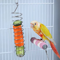 Parrot Beak Grinding Claw Stick Perch Stand for Bird Cage, Tiger Skin Cockatiel Beak Grinding Perch Stand