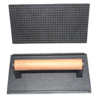 FCM Outdoor BBQ Grill Press Set - Cast Iron Meat Press Kit for Grilling and Cooking