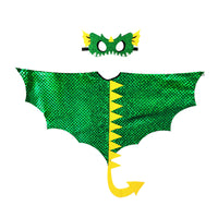 Kids' Halloween Dinosaur Costume Set with Cape, Mask, and Tail - Pterodactyl Design