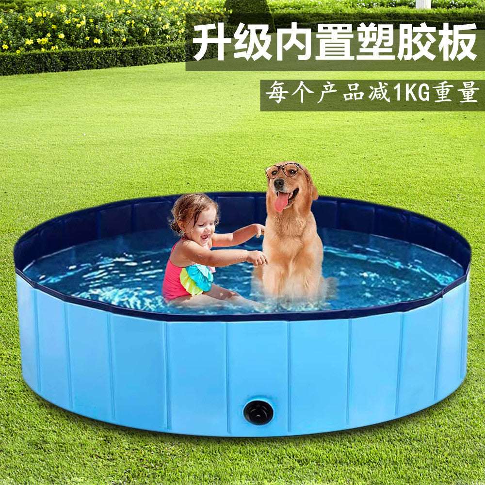 Foldable Pet Sprinkler Pool and Bath Tub for Dogs