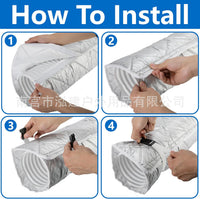 Quilted AC Hose Insulation Sleeve with Adjustable Buckle Straps for Portable Air Conditioners