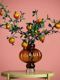 Chinese Retro Lantern Glass Vase for Home Decor and Flower Arrangements