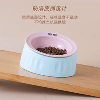 Ceramic UFO Pet Bowl for Cats and Dogs - Detachable, Easy to Clean Food and Water Dish