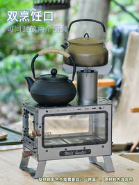 Wilderness Hunter Mini Titanium/304 Stainless Steel Wood Burning Stove for Camping & Picnic