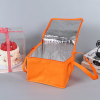 Insulated Cake Delivery Bag, Reusable Thermal Cooler Tote for Food Transport, Large Capacity with Aluminum Foil Lining