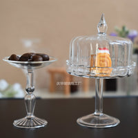 Miniature Dollhouse Glass Cake Dessert Display Dome Fruit Plate Ice Cream Cup