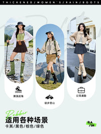 Waterproof Non-Slip Reusable Rain Shoe Covers for Women - Thickened Wear-Resistant Outdoor Boot Protectors