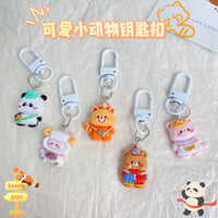 Cute Animal Food Play Keychain for Backpacks and Gifts