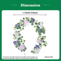 Eucalyptus Rose Butterfly Garland Artificial Greenery for Wedding & Festival Decor