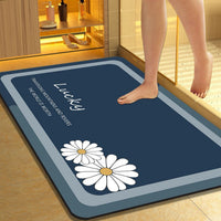 Modern Diatomaceous Earth Bath Mat - Super Absorbent, Quick Dry, Non-Slip Bathroom Floor Mat