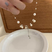 Pearl Tassel Necklace for Women, Lightweight Luxury Design Choker, New 2025 Fashion Collarbone Chain