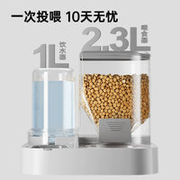 Automatic Pet Feeder and Water Dispenser with Stainless Steel Bowls for Cats and Dogs