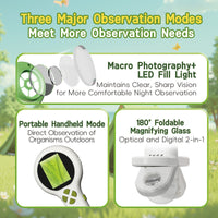 Handheld Digital Microscope for Kids, High-Definition Electronic Magnifier with Photo/Video Function