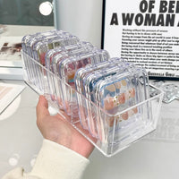 Wearable Nail Storage Box, Acrylic Transparent Sealed Dustproof Nail Art Organizer, Rectangular Manicure Collection Case