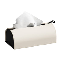 French Retro Jacquard Leather Tissue Box for Car, Living Room, and Home Use - Remote Control Storage
