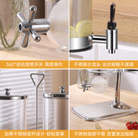 Rotating Cereal Dispenser with Juice and Milk Dispenser for Hotel Buffet, Candy, and Sauce - 3L Single Head