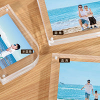 Acrylic Magnetic Photo Frame Double-Sided Transparent Display Stand